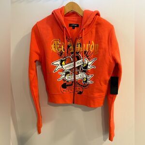 Ed Hardy Bold Orange Hoodie